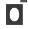 CountryArtHouse Black Acid Free 8x10 Oval Picture Frame Mat with