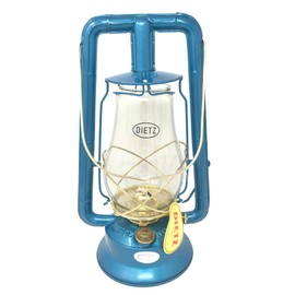 Dietz Monarch #10 Hot Blast Blue and Gold Kerosene Lantern Vintage Style Oil Lamp