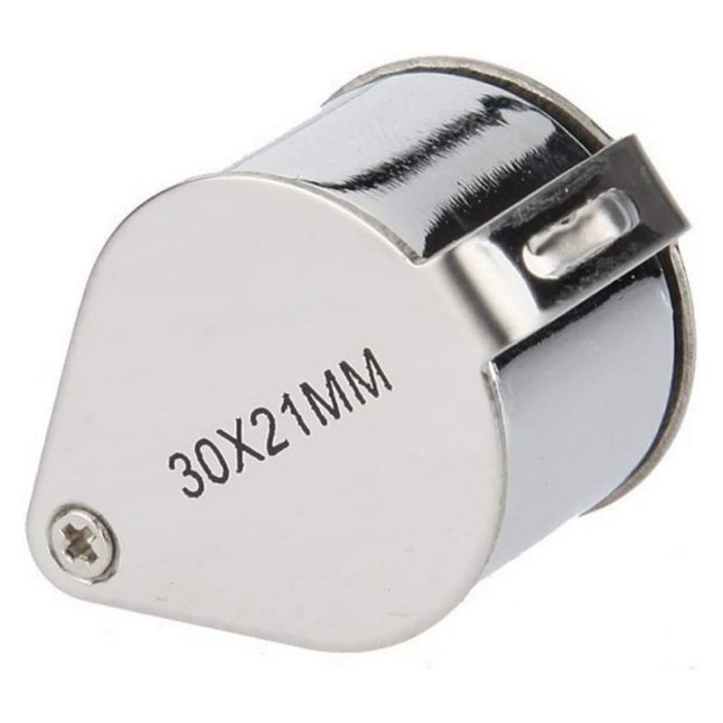 Jewelers Loop Magnifier Glass,30x 21mm Jewelers Eye Magnifying Glass for