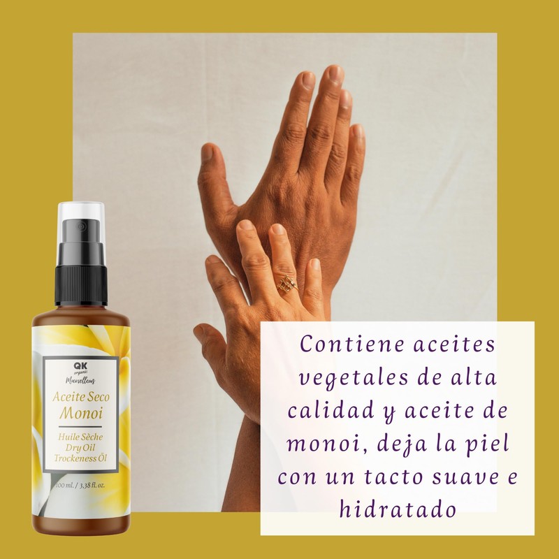 QKnatur Monoi Dry Oil Hydration and Nutrition for Skin and