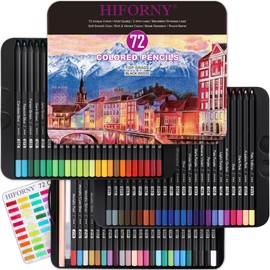 HIFORNY HIFORNY Premium Black Edition Buntstifte für Erwachsene - 72 Buntstifte, Künstler weicher Kern, Zeichenstifte Kunsthandwerk Zubehör für Erwachsene, Anfänger, Kinder
