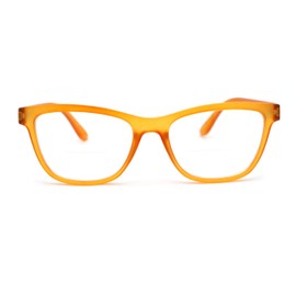 SA106 Womens Horn Rim Rectangular Bi-focal Reading Glasses +1.5 Orange