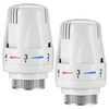 GROVL Thermostatic Radiator Valve 2Pcs TRV Valve Head Replacement M30