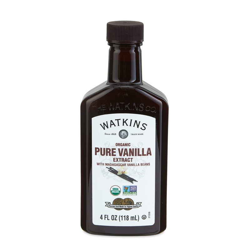 Watkins Organic Pure Vanilla Extract, with Madagascar Vanilla Beans, 4
