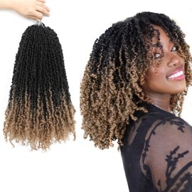 Yanky Twist Crochet Hair 16 Inch Crochet Yanky Twist Hair 8 Packs Spring Mini Twist Crochet Hair Extensions 1B/27 Bohemian Passion Twist Hair for Black Women