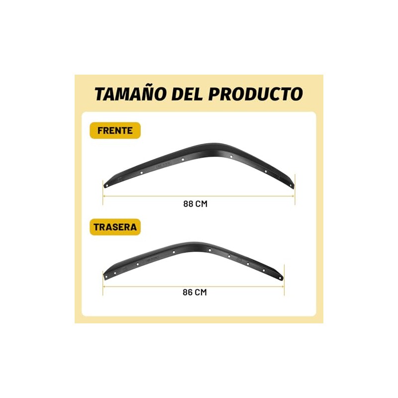 UYA Extensiones de Salpicaderas para Jeep Gladiator JT Mojave &