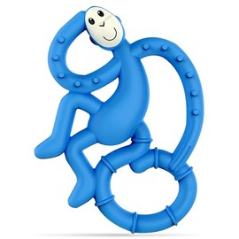 Mordedera para Bebé MatchStick Mini Monkey Mordedor, Azul (Blue), 10 cm