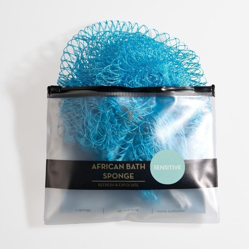 Bellanomi African Exfoliating Net Sponge for SENSITIVE SKIN Bath Sponge:_Orange