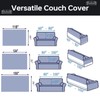 Deisy Dee Sofa Covers for 3 Cushion Couch Sofa Chenille