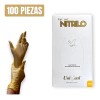 Guantes Nitrilo Metálicos Dorado Uniseal Sn Látex 100 Pzas