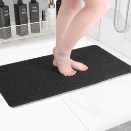 Hargiis Non-Slip Bathtub Mat, Anti Slip Shower Mat, Fast Drying Bathtub Mats, Foot Scrubber Mat, Anti Slip Mat for Tub, Floor, Bathroom, Kitchen, Home, Hotel (Black 32"×17")