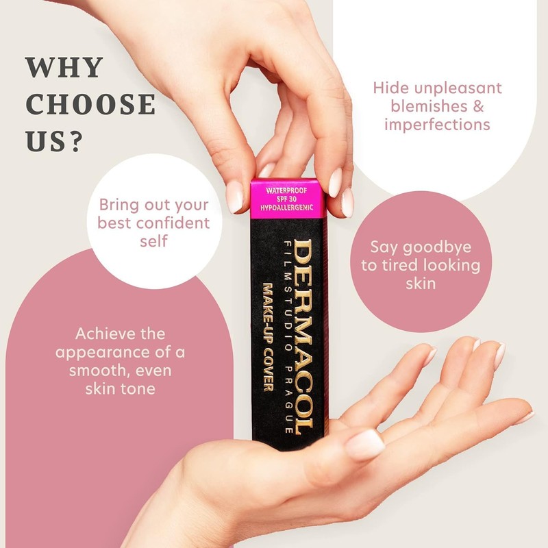 Dermacol - Full Coverage Foundation, Liquid Makeup Matte Foundation with