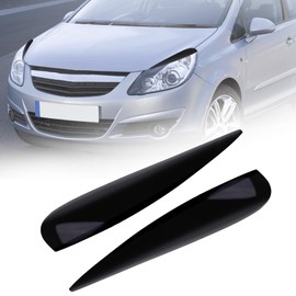 JERICMOTO Headlights Eyebrow for Vauxhall Cosra D 2006-2014, Stylish Headlamp Eyebrow Cover Eyelid Spoiler Eyelids Trim Accent Cover Decoration, Accessories for Vauxhall Cosra
