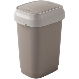 Kis 8075000 0462 01 Dual Swing Bin, 10 L,Plastic, 19 x 25 x 33 cm, Brown/Beige