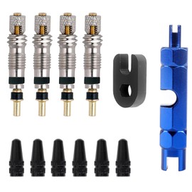 12 Piece Bicycle Valve Adapter Set, Valve Key for French Valve Bicycle Repair Valve Core Tubeless MTB Valve for Bicycle Repair Essential Kit for Cyclists