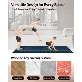 Newzela Standing Long Jump Mat, Broad Jump Measurement for School and Home Exercise, Non-Slip Gym Mat for Workout Training