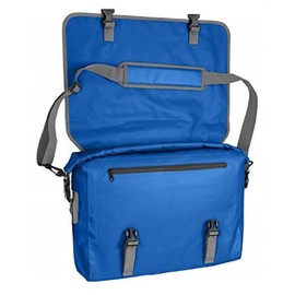 BriefSak Waterproof Briefcase/Messenger Bag, 500D PVC, Size XL, Fits Laptops up to 17.5" (Navy)