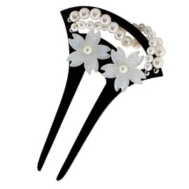 Rigral Kanzashi Hair Ornament, Kimono, Yukata, Fan, Bee-Shaped, Black