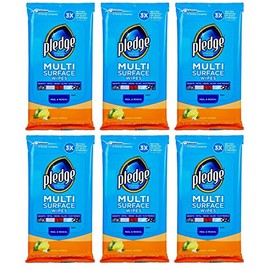 Pledge Multi Surface Everyday Wipes 25 ea (Pack of 6)