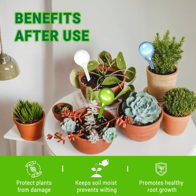 WHTCHSU 2 Pack Small Self-Plant Watering Globes – Automatic Plant