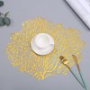 Hosoncovy 4 Pack Decorative Coral Leaf Placemats PVC Placemats Hollow