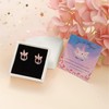 TRWWELL Cute Rose Gold Initial D Unicorn Hypoallergenic Stud Earrings