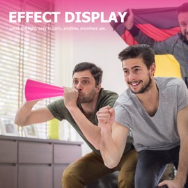 BESPORTBLE Rosy Plastic Megaphone, Cheer Megaphone Boost School Spirit Diy Cheerleading Megaphone Hearing Horn For Supersbowl Sports Events Parties Match Game Outdoor Activities