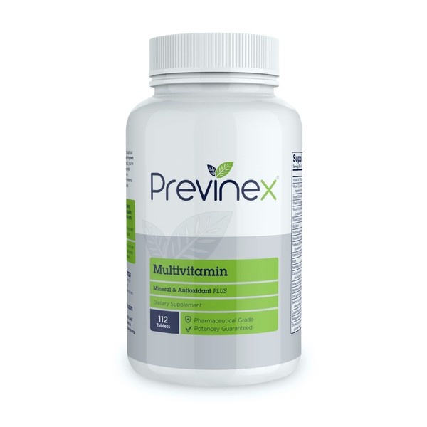 Previnex Multivitamin, Mineral & Antioxidant Plus - Multivitamin for Men & Women with Vital Nutrients, Vitamin C & Vitamin D & Vitamin E, 112 Tablets