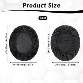 TIESOME 2 Pcs Toilet Lid Cover, Velvet & Polyester Machine Washable Toilet Seat Cover with Elastic Bottom Soft Black Bathroom Toilet Lid Cover Seat Bathroom Decor Accessories Fits Most Toilet Lids