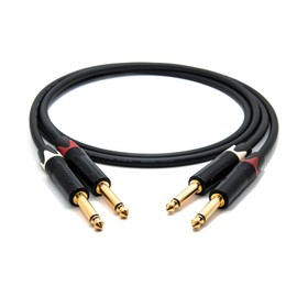 Mogami 2534 Pair (L R) Cable with Neutrik 6.3 mm TS HIFI 2,0 m