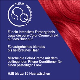 Schwarzkopf LIVE Ultra Brights Semi-Permanent Hair Colour 092 Pillar Box Red (3 x 142.5ml) Colouration for Intense or Pastel Colour Results Lasts 12-15 Hair Washes with Conditioner