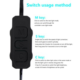 LANMINGLEL 5V 3PIN ARGB SATA Controller Power Supply ARGB Light Stripe Remote Controller Built-in Light Mode for Motherboards Without 5V ARGB, or DIY ARGB Fans
