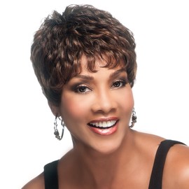 Vivica A. Fox H222-V Premium Human Hair, PS Cap Wig in Color 1