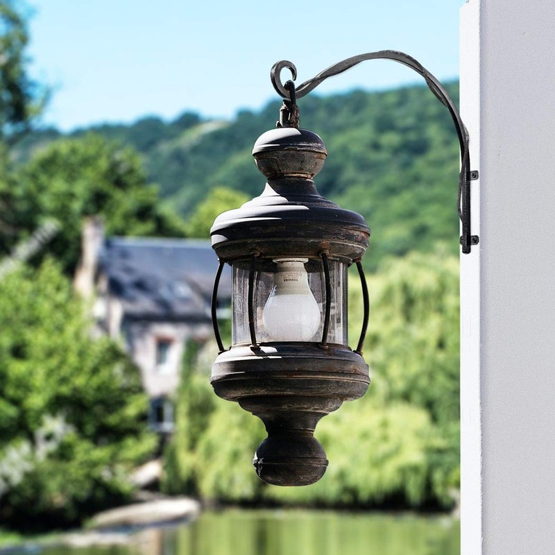 Lifyzoon Heavy Duty Hanging Plant Bracket: Outdoor Hand-Forged Hanging Plant