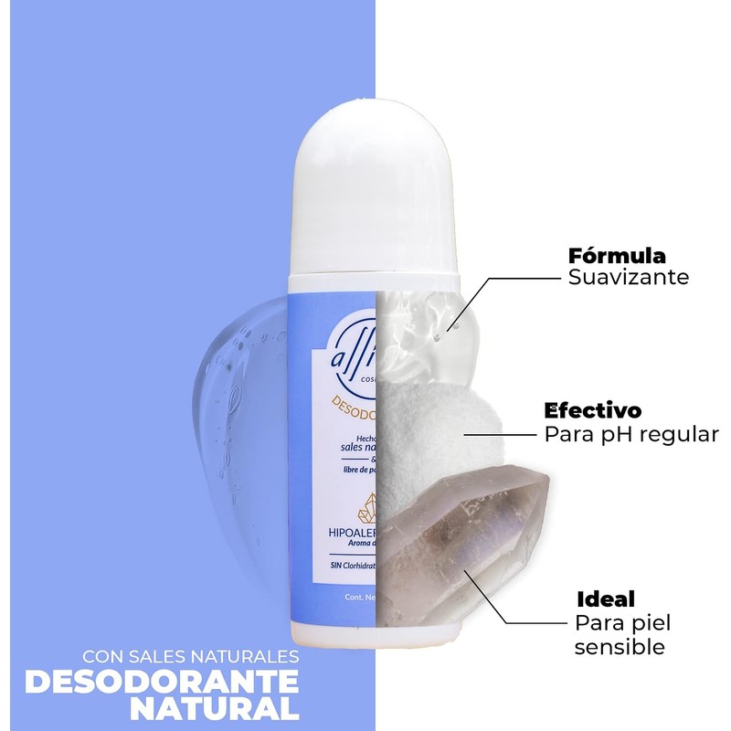 Desodorante Natural Con Piedra De Alumbre Y Bicarbonato de Sodio,