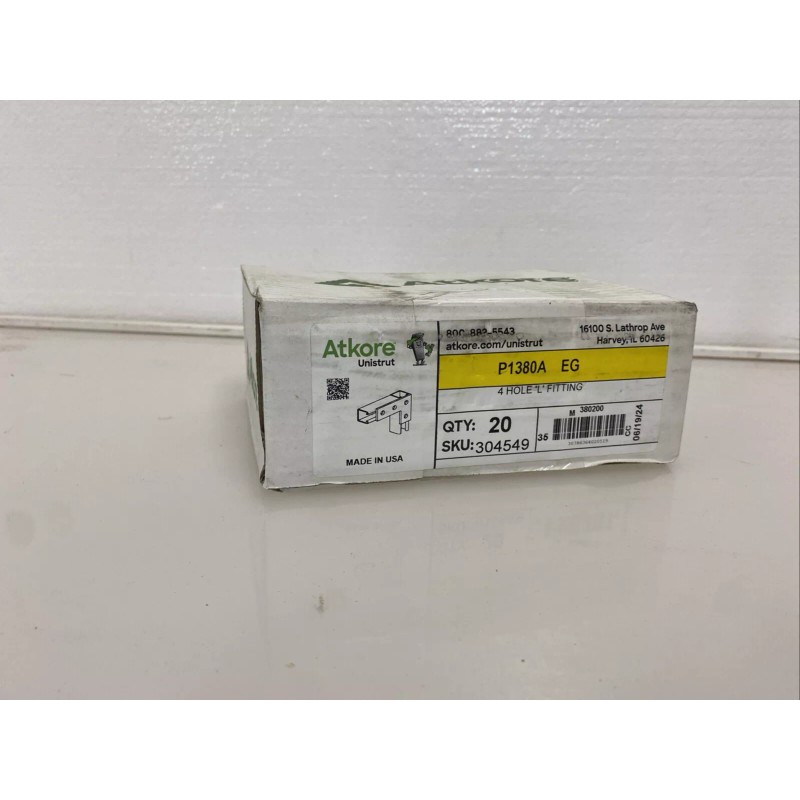 UNISTRUT QTY (20) ATKORE Unistrut P1380A-EG, Steel, 4-Hole, Strut Channel