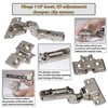 AERZETIX: 4 Invisible 110° Hinges with Shock Absorbing 3D Clip