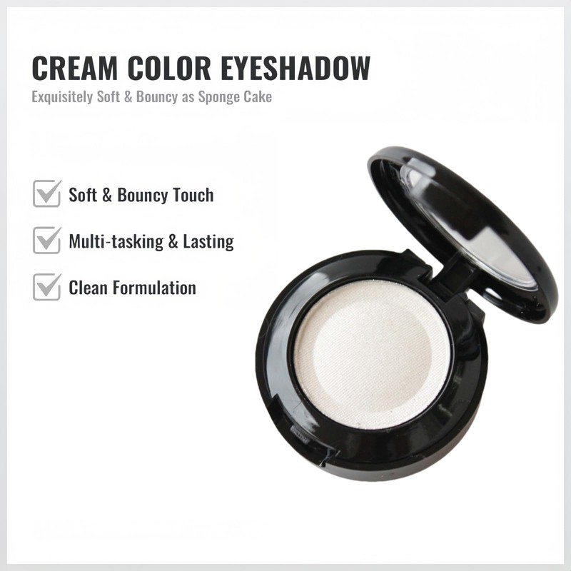 Single Matte White Eyeshadow,Pressed Fine Powder Eyes/hadow,Matte White Eyesha/dow with