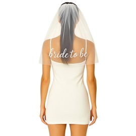Shimmer Anna Shine Bride To Be Veil, Bachlorette Party, Wedding, White