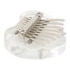 Heart Shaped Thumb Piano Mini Portable Transparent Crystal 8 Keys
