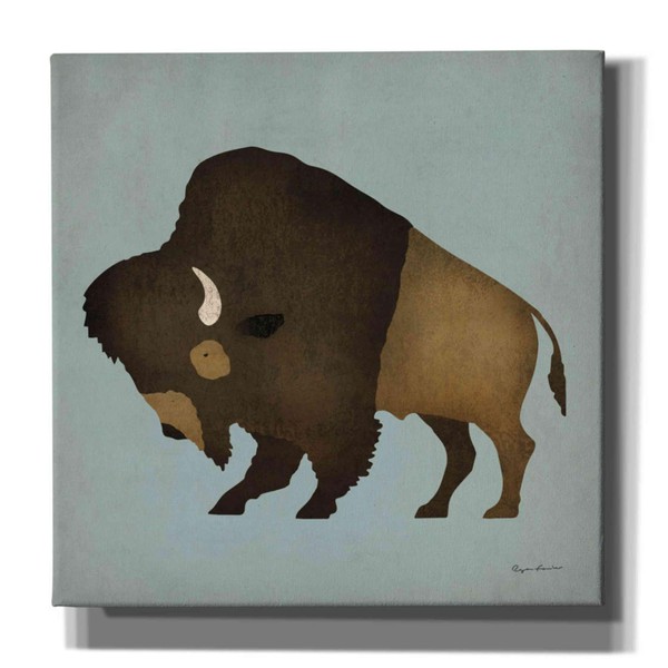 Epic Graffiti 'Buffalo Bison I' by Ryan Fowler, Giclee Canvas