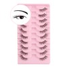 Parriparri Half Eyelashes Natural False Eyelashes 10 Pairs Cat Eye