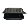 Contenedor Liso 9x6 Pulgadas Desechable Biodegradable 150pzs