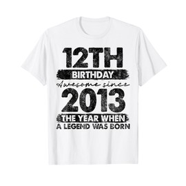 12 Year Old Gifts Vintage 2013 Limited Edition 12th Birthday T-Shirt