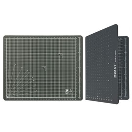 iMAT Flip Cutting Mat Note, A4 (Cm Version), 9"x12" (22x30 Cm), Folding, Suitable for Small Crafts, Making Notebook, Models, and Scrapbooking Project (Ash Grey)