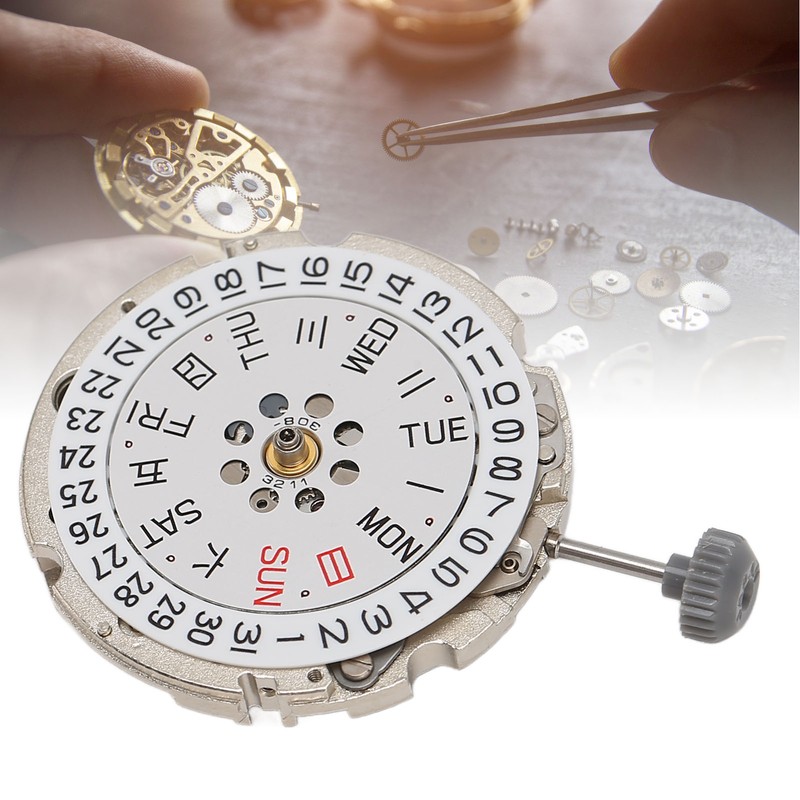 Automatic Watch Movement Professional Alloy Dual Calendar Quartz Watch Movement