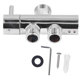 3 Way Diverter Valve for Shower, G3/4 to G1/2 Shower Arm Diverter Leakproof T Connector Brass Diverter Valve for Shower for Bathroom