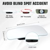 2 Pcs Frameless Blind Spot Mirrors, Universal Rear, Wide Angle
