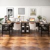 COSTWAY L Shaped Desk with Charging Station, 55” Reversible Corner