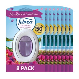 Febreze Bathroom Air Freshener, Odour Fighter, Enchanted Wildflowers, 8 Items, Bathrooms Freshener & Odour Eliminator